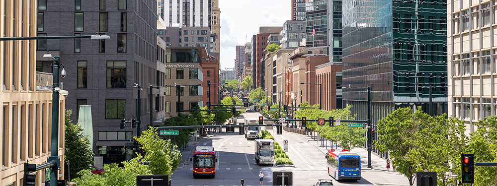 CU Denver downtown campus street view