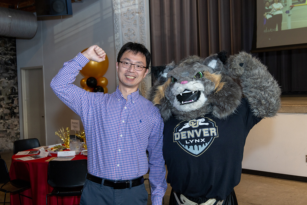 ICB student & Milo at 30th Anniversary event--CU Denver campus ICB student & Milo at 30th Anniversary event--CU Denver campus